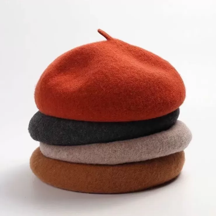 Winter Wear^Alamode By Akanksha Woolen Soft Felt Beret Hats