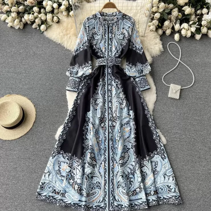 Maxi Dresses | Midi Dresses^Alamode By Akanksha Zeo Modest Vintage Statement Maxi Dress